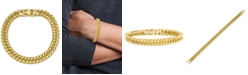 Macy's Men's Double Curb Link Bracelet in 10k Gold